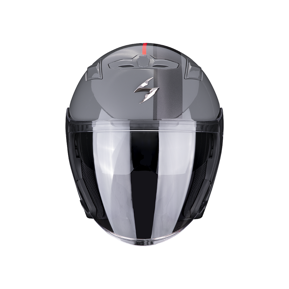 scorpion-casque-jet-exo-230-sr-moto-scooter-gris-rouge