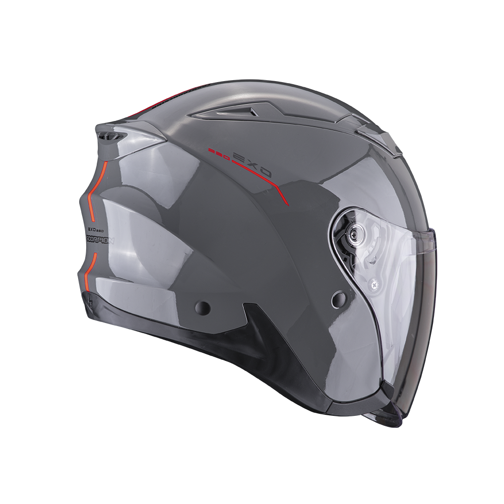 scorpion-casque-jet-exo-230-sr-moto-scooter-gris-rouge