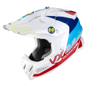 SCORPION casque jet VX-22 AIR ARES moto scooter blanc bleu rouge