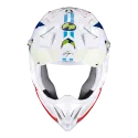 SCORPION helmet VX-22 AIR ARES jet moto scooter white blue red