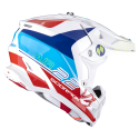SCORPION helmet VX-22 AIR ARES jet moto scooter white blue red