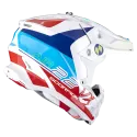 SCORPION helmet VX-22 AIR ARES jet moto scooter white blue red