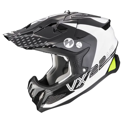 SCORPION helmet VX-22 AIR ARES jet moto scooter white black yellow