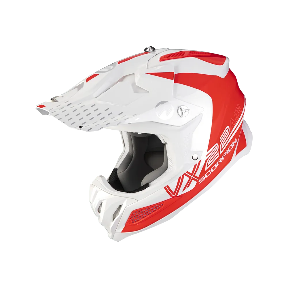 SCORPION helmet VX-22 AIR ARES jet moto scooter white red