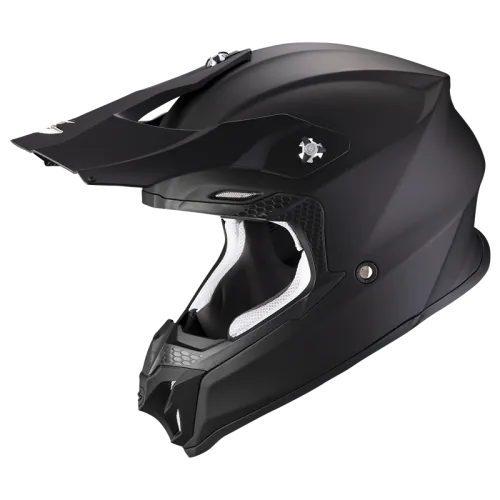 SCORPION casque cross VX-16 EVO AIR SOLID moto scooter noir mat