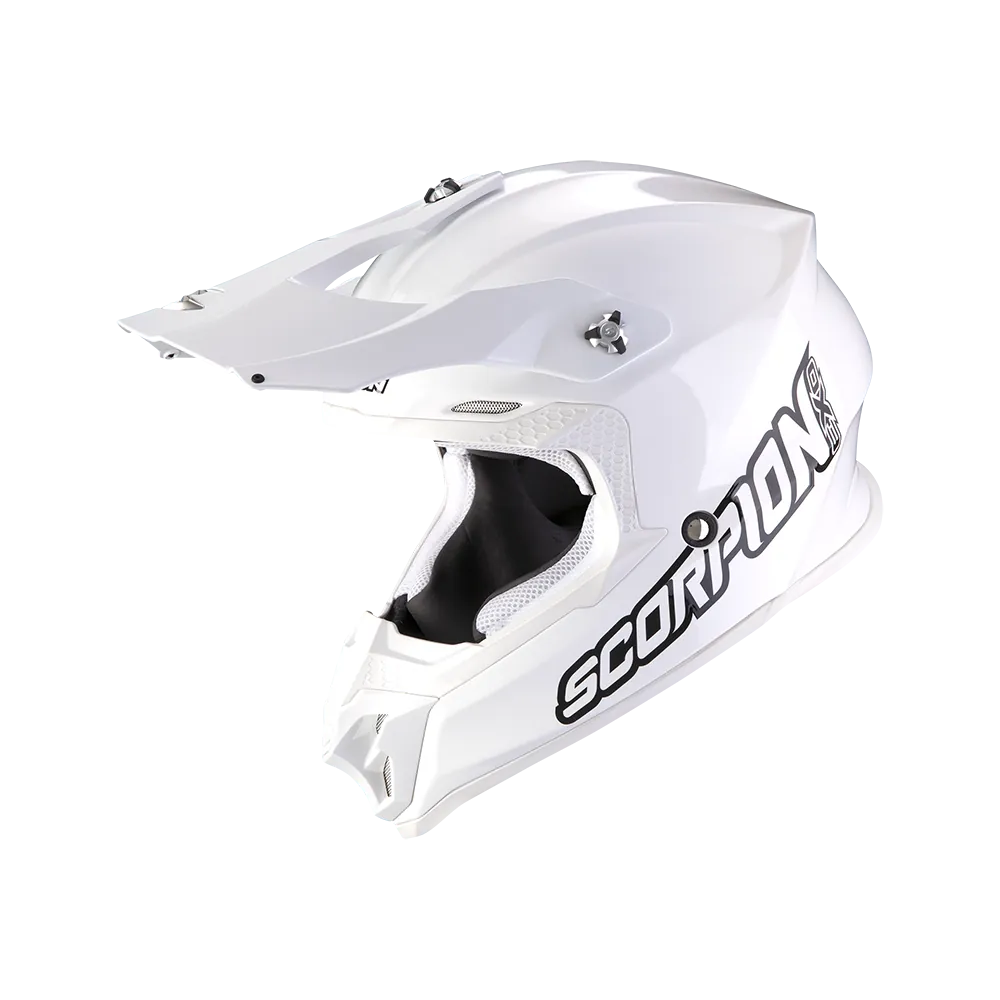 SCORPION casque cross VX-16 EVO AIR SOLID moto scooter blanc