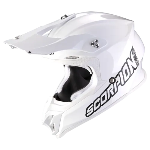 SCORPION casque cross VX-16 EVO AIR SOLID moto scooter blanc
