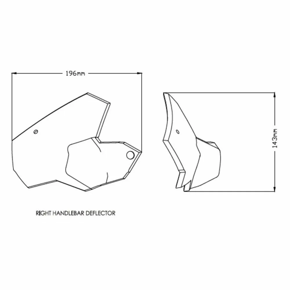 PUIG  pair handlebar deflector  BMW F750 GS / F850 GS /  F900 XR / F900 R / 2018 2026 -1319