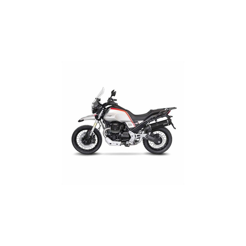 LEOVINCE GUZZI V85 TT / 2019 2022 LV ONE EVO INOX BLACK silencer exhaust EURO 5 14348EB