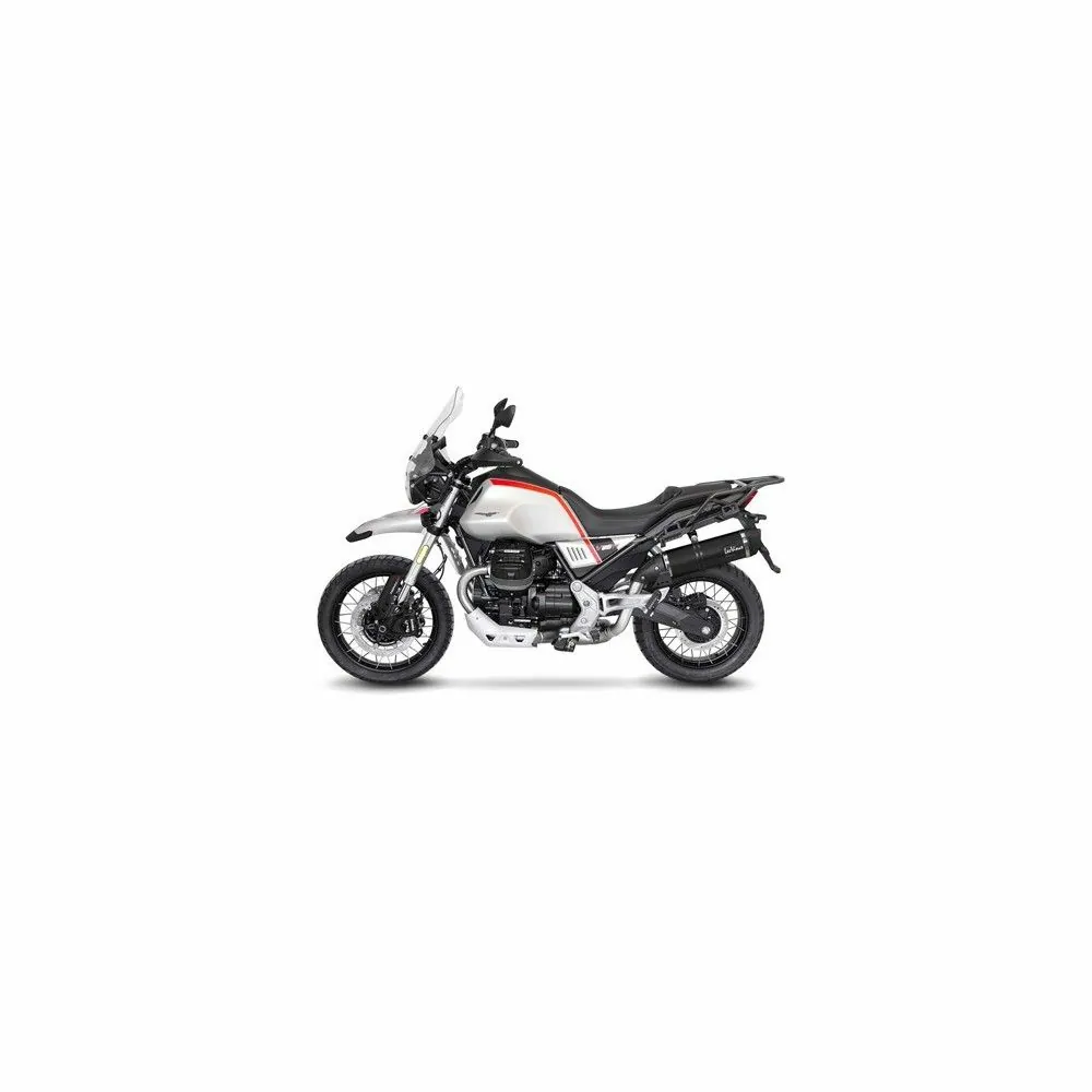 LEOVINCE GUZZI V85 TT / 2019 2025 LV ONE EVO INOX BLACK silencer exhaust EURO5+ - 14348EB