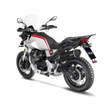 LEOVINCE GUZZI V85 TT / 2019 2025 LV ONE EVO INOX BLACK silencer exhaust EURO5+ - 14348EB