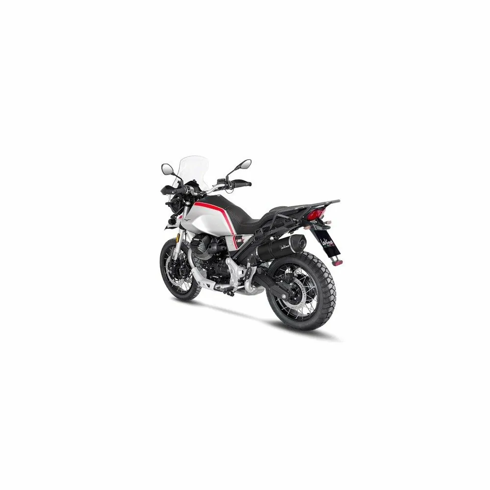 LEOVINCE GUZZI V85 TT / 2019 2025 LV ONE EVO INOX BLACK silencer exhaust EURO5+ - 14348EB