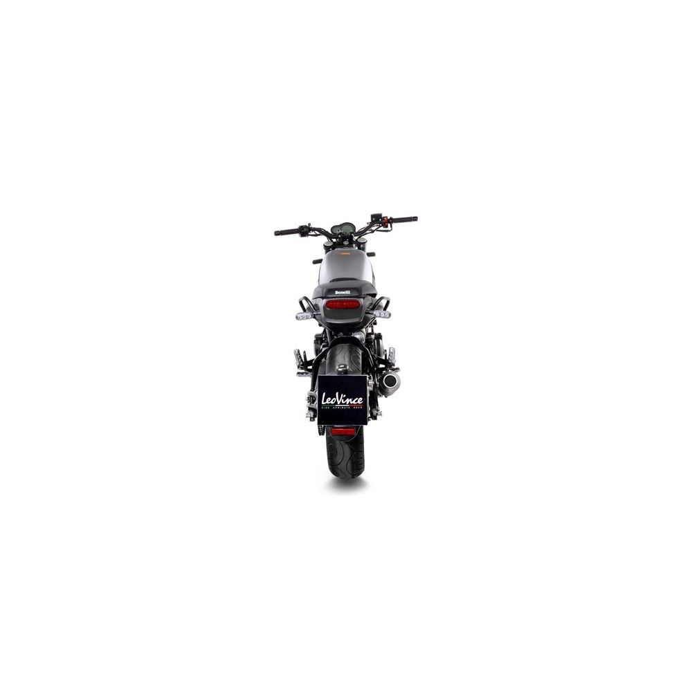 LEOVINCE BENELLI LEONCINO / TRAIL 500 / 2017 2022 LV-10 INOX BLACK silencer exhaust EURO 5 15226B