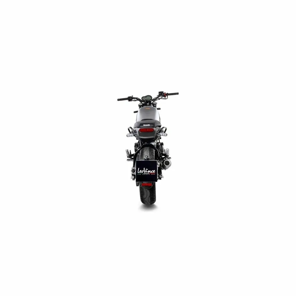 LEOVINCE BENELLI LEONCINO / TRAIL 500 / 2017 2022 LV-10 INOX BLACK silencer exhaust EURO 5 15226B