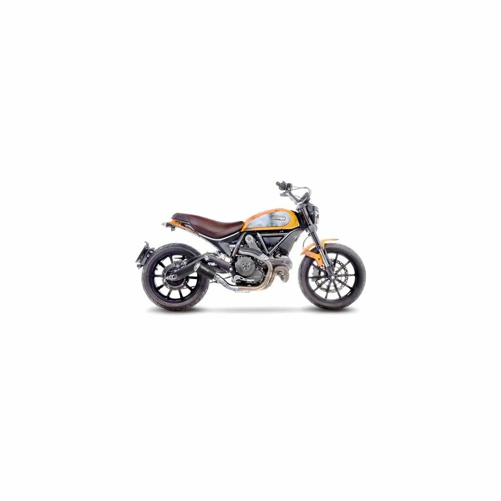LEOVINCE DUCATI SCRAMBLER 800 / MONSTER 797 / 2015 2020 LV-10 INOX BLACK pot échappement NON HOM 15206B