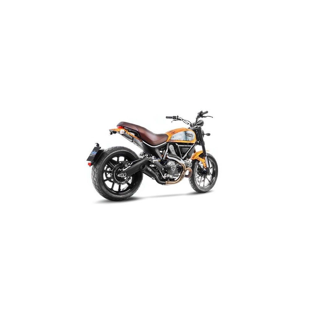 LEOVINCE DUCATI SCRAMBLER 800 / MONSTER 797 / 2015 2020 LV-10 INOX FULL BLACK silencer exhaust Not Approved 15206FB