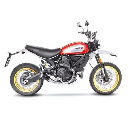 LEOVINCE DUCATI SCRAMBLER 800 DESERT SLED / 2017 2020  LV-10 BLACK  INOX silencer exhaust Not Approved 15202B