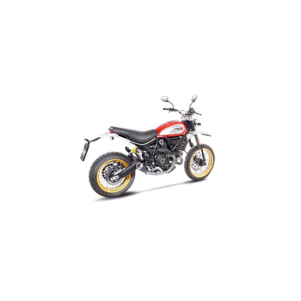 LEOVINCE DUCATI SCRAMBLER 800 DESERT SLED / 2017 2020 LV-10 INOX BLACK pot échappement NON HOM 15202B