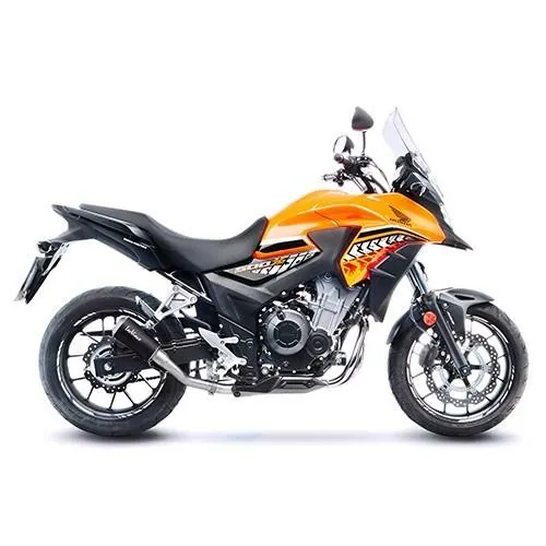 LEOVINCE HONDA CB 500 X / F / CBR 500 R / 2016 2018 LV-10 BLACK INOX silencer exhaust Not Approved 15208B