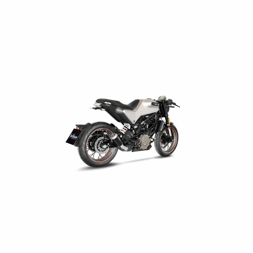 LEOVINCE HUSQVARNA SVARTPILEN 401 / SVARTPILEN 125 / 2020 2022 LV-10 BLACK INOX silencer exhaust Not Approved 15242B