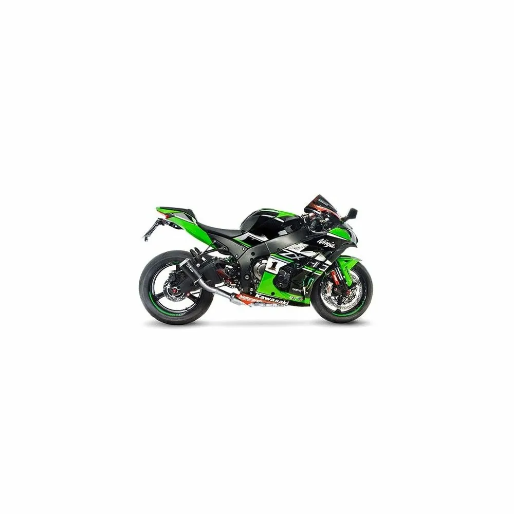LEOVINCE KAWASAKI ZX-10R NINJA / 2016 2022 LV-10 BLACK INOX silencer exhaust Not Approved 15200B