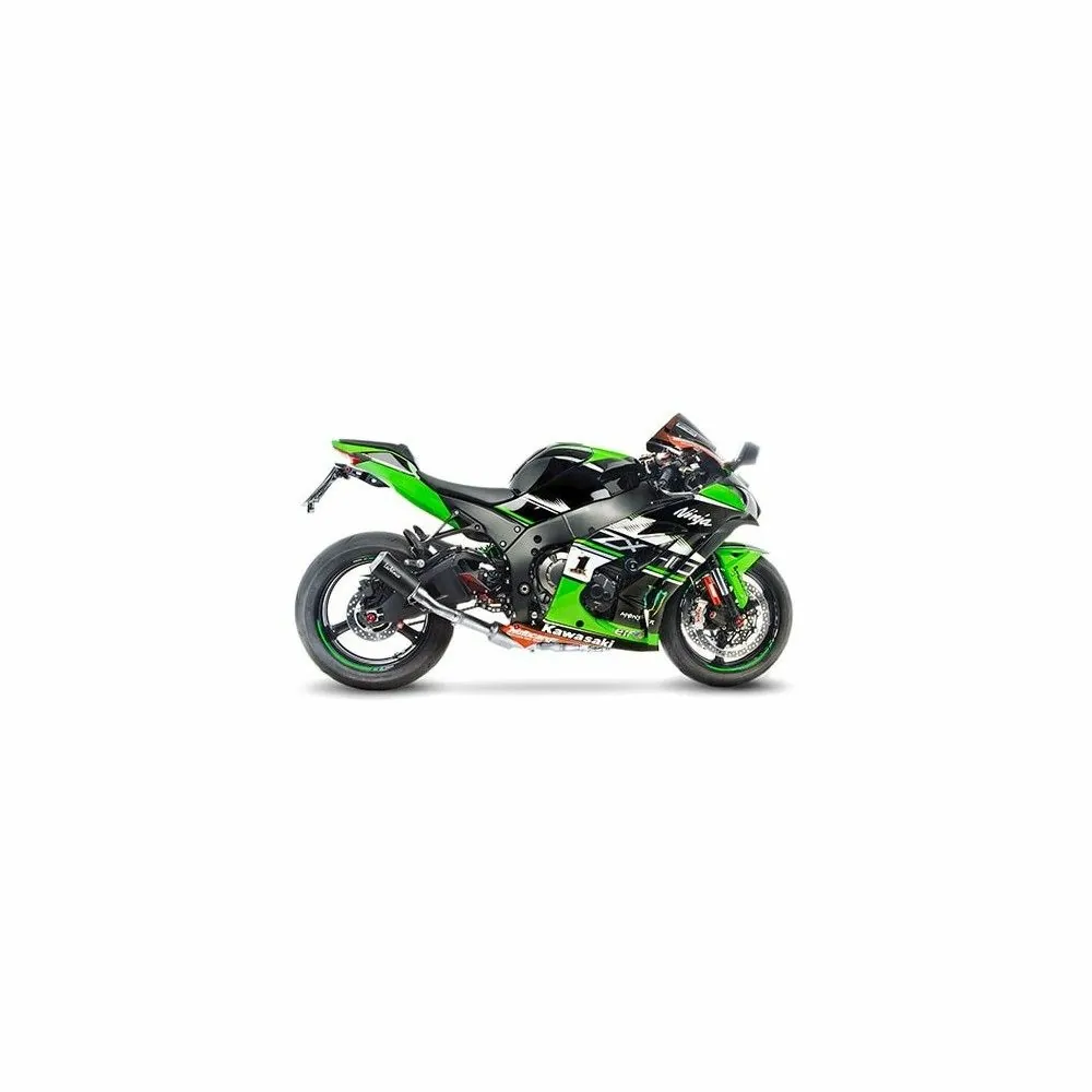 LEOVINCE KAWASAKI ZX-10R NINJA / 2016 2022 LV-10 BLACK INOX silencer exhaust Not Approved 15200B