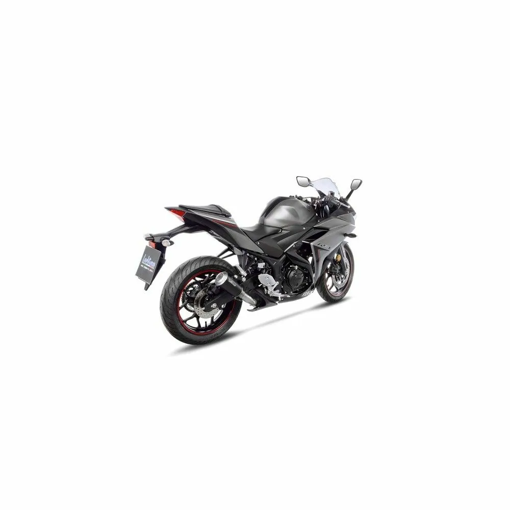 LEOVINCE YAMAHA YZF-R25 / YZF-R3 / MT-03 / MT-25 / 2014 2021 LV-10 BLACK INOX silencer exhaust Not Approved 15212B