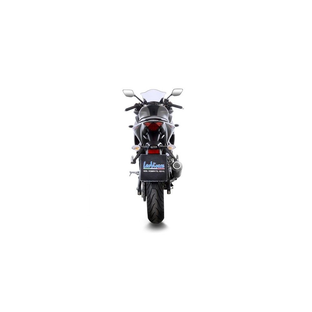 LEOVINCE YAMAHA YZF-R25 / YZF-R3 / MT-03 / MT-25 / 2014 2021 LV-10 BLACK INOX silencer exhaust Not Approved 15212B