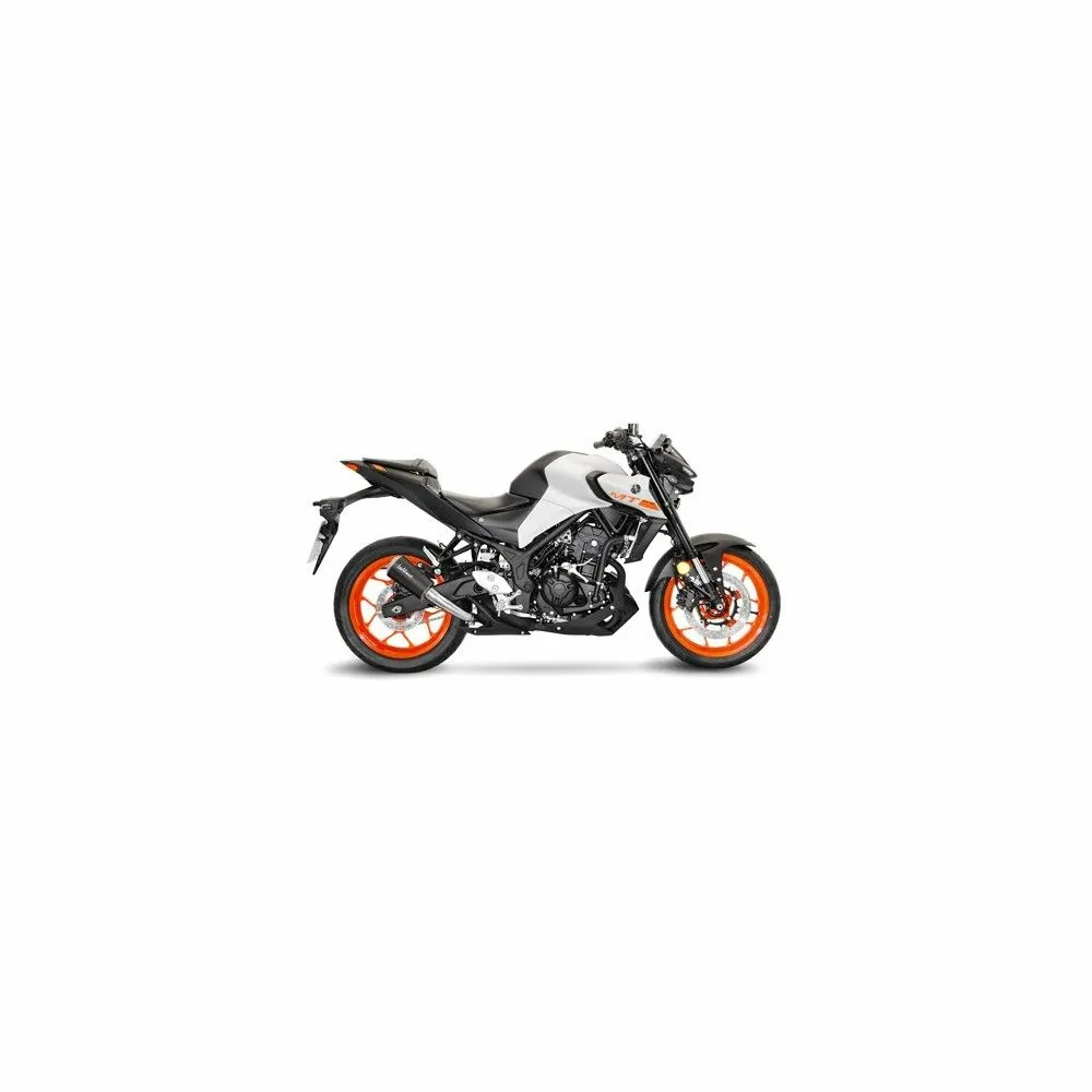 LEOVINCE YAMAHA YZF-R25 / YZF-R3 / MT-03 / MT-25 / 2014 2021 LV-10 BLACK INOX silencer exhaust Not Approved 15212B