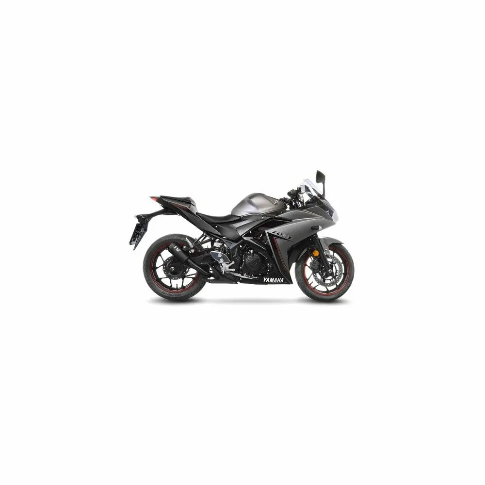 LEOVINCE YAMAHA YZF-R25 / YZF-R3 / MT-03 / MT-25 / 2014 2021 LV-10 FULL BLACK INOX silencer exhaust Not Approved 15212FB