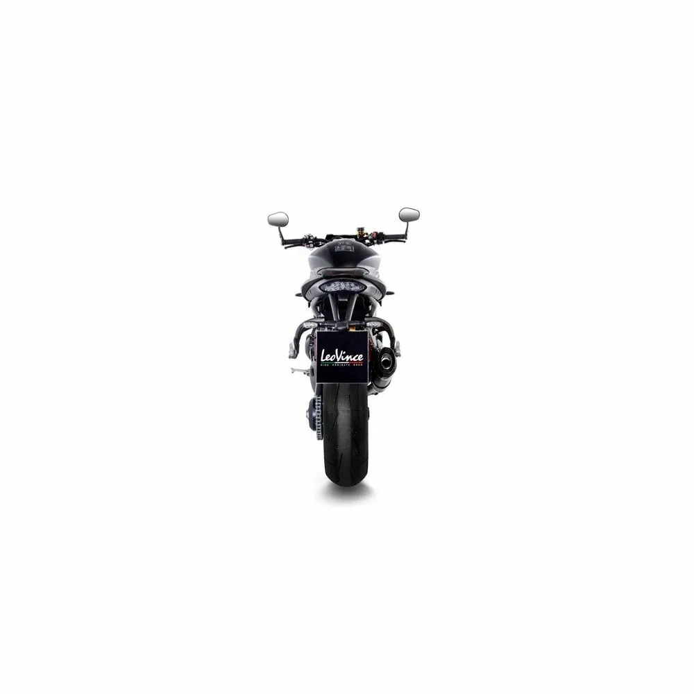 LEOVINCE TRIUMPH SPEED TRIPLE 1050 RS / S / 2018 2019 FACTORY S BLACK INOX silencer exhaust EURO 4 14279S