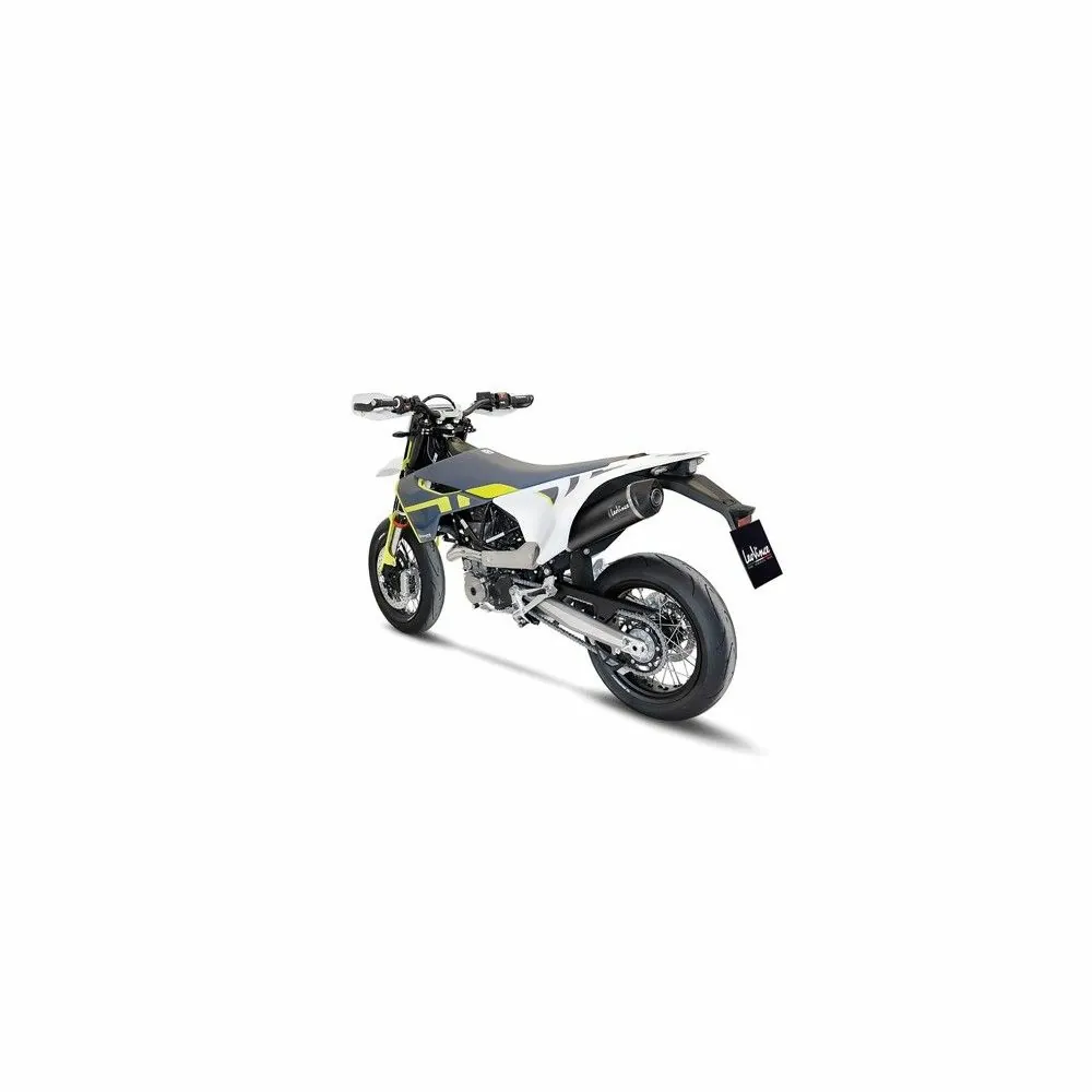 LEOVINCE HUSQVARNA 701 SUPERMOTO / ENDURO/ LR / 2021 2022 NERO INOX pot d'échappement EURO 5 14074K