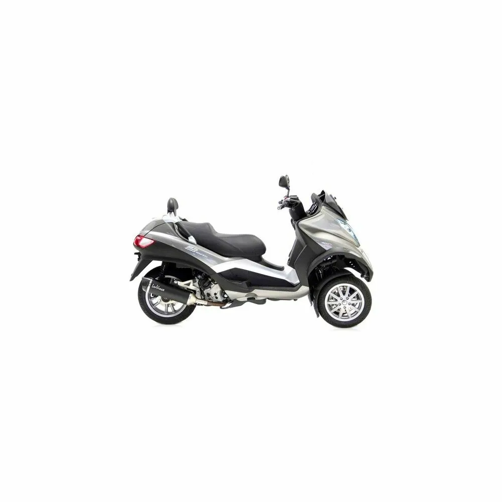 LEOVINCE PIAGGIO MP3 400 /  MP3 500 / 2007 2017 NERO INOX exhaust not approved 14005