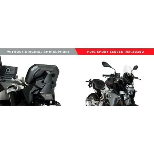 PUIG Saute Vent Bulle NEW GENERATION SPORT (avec support montage) BMW F 900 R / 2020 2024 ref 20360