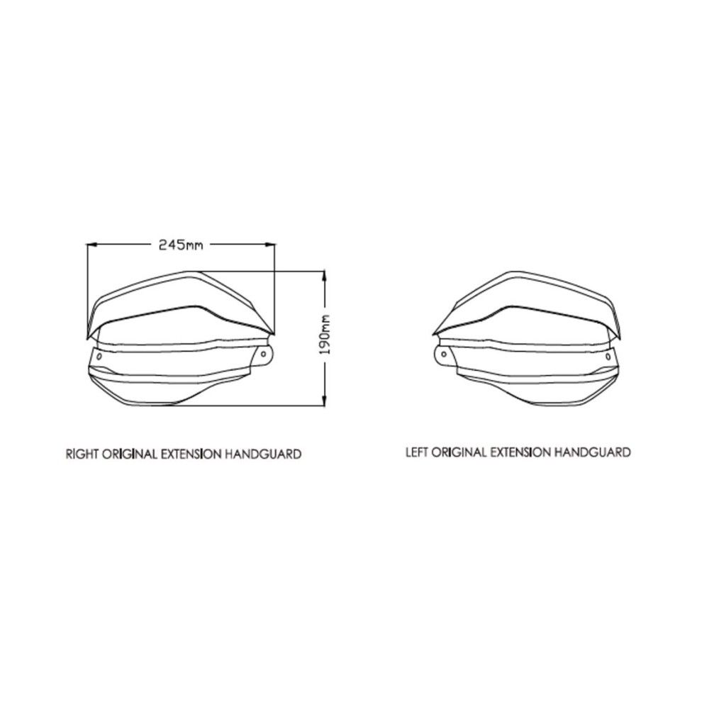 PUIG  pair of hand-protectors extensions HONDA CRF1100L / AFRICA TWIN / X-ADV / TRANSALP / 2020 2024 ref 3824