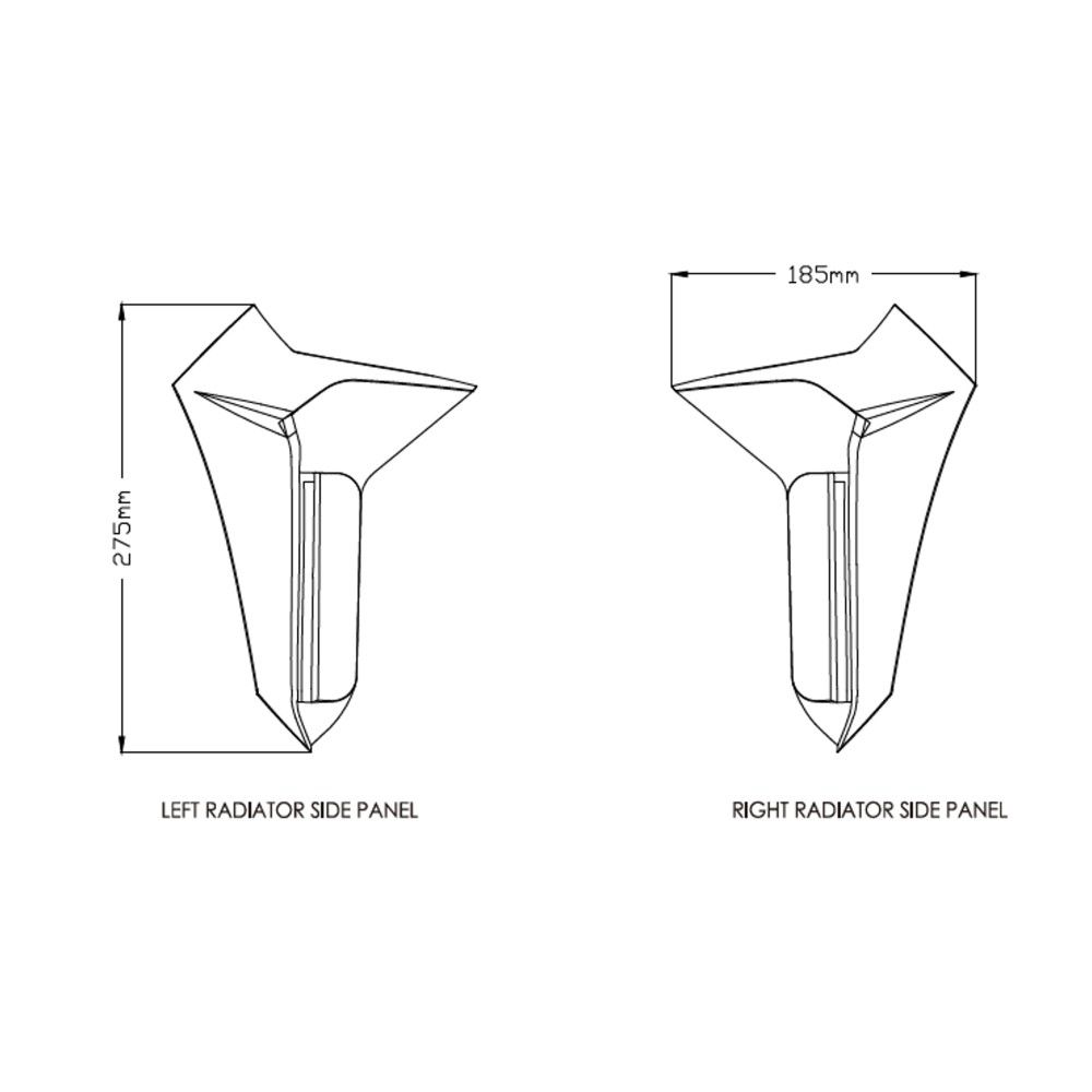PUIG écopes de radiateur YAMAHA MT-07 / 2018 2020 ref 9730