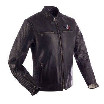SEGURA motorcycle scooter RIVERTON man all seasons leather jacket SCB1720  Black