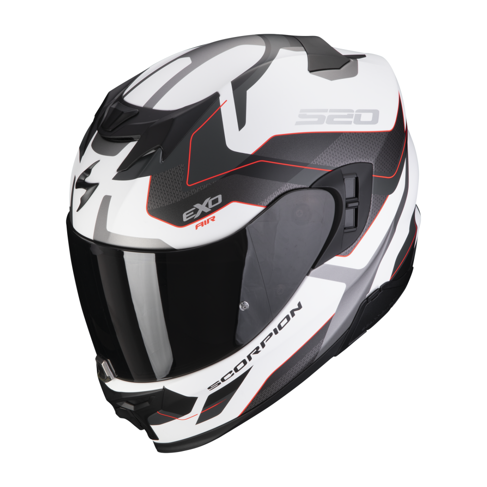 scorpion-casque-integral-exo-520-evo-air-elan-moto-scooter-blanc-mat-argent-rouge