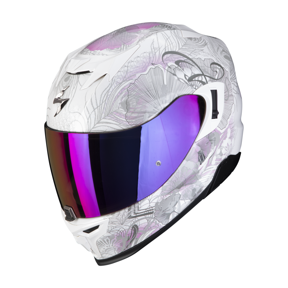 scorpion-casque-integral-exo-520-evo-air-melrose-moto-scooter-blanc-perle-rose