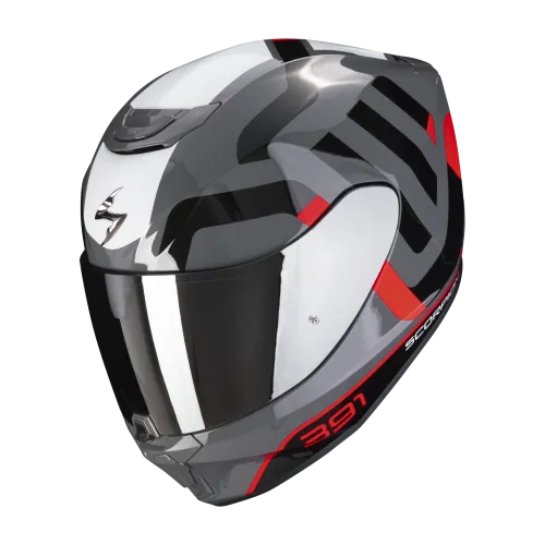 SCORPION casque intégral EXO-391 AROK moto scooter Gris Rouge Noir