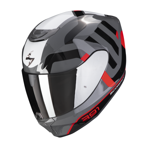 SCORPION helmet EXO-391 AROK fullface moto scooter Grey Red Black