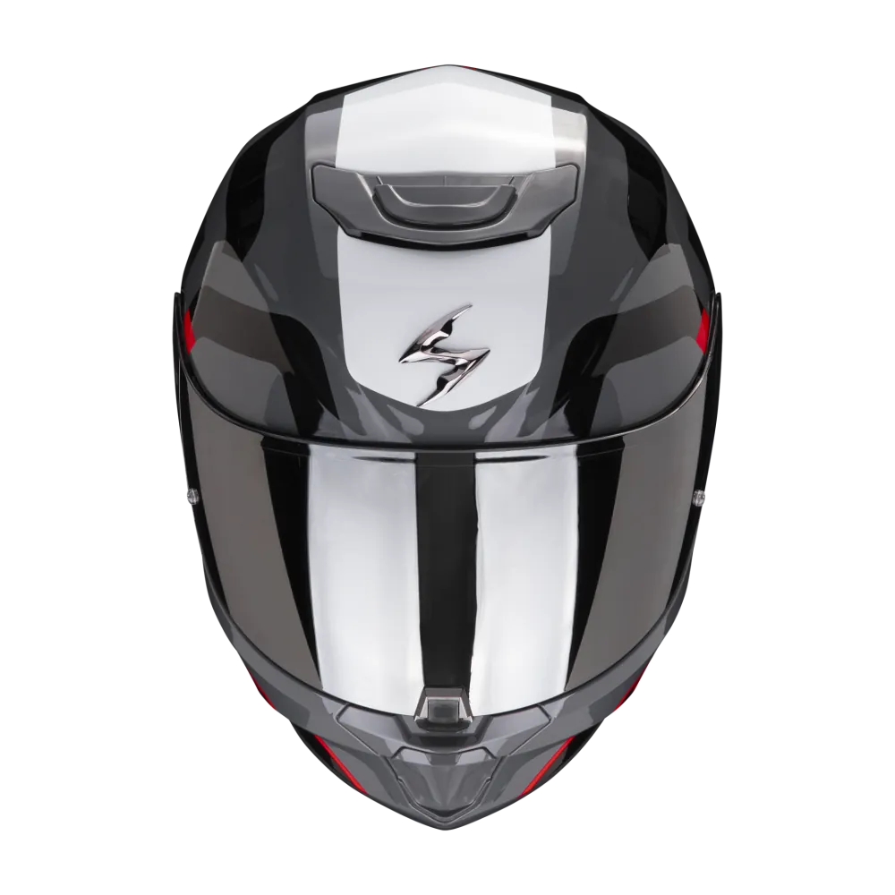 SCORPION casque intégral EXO-391 AROK moto scooter Gris Rouge Noir