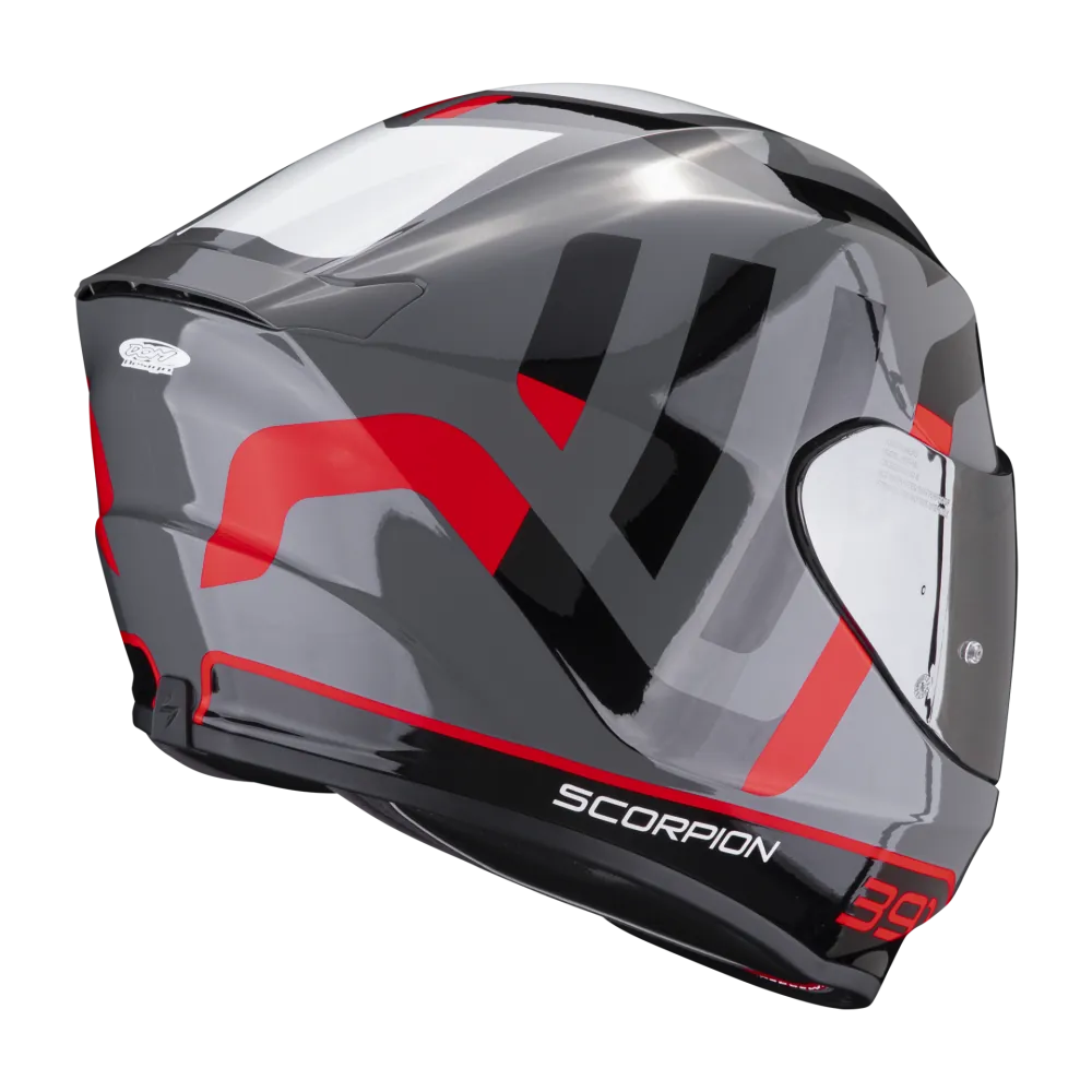SCORPION helmet EXO-391 AROK fullface moto scooter Grey Red Black