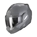 SCORPION flipback helmet EXO-TECH EVO SOLID moto scooter cement Grey