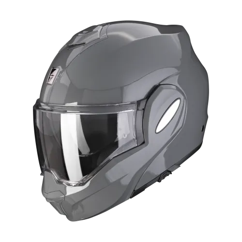 SCORPION flipback helmet EXO-TECH EVO SOLID moto scooter cement Grey