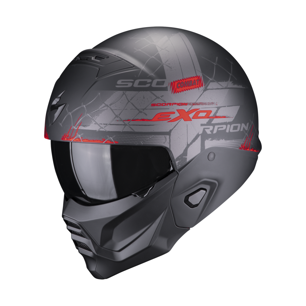 scorpion-casque-modulaire-street-fight-exo-combat-ii-xenon-moto-scooter-noir-mat-rouge