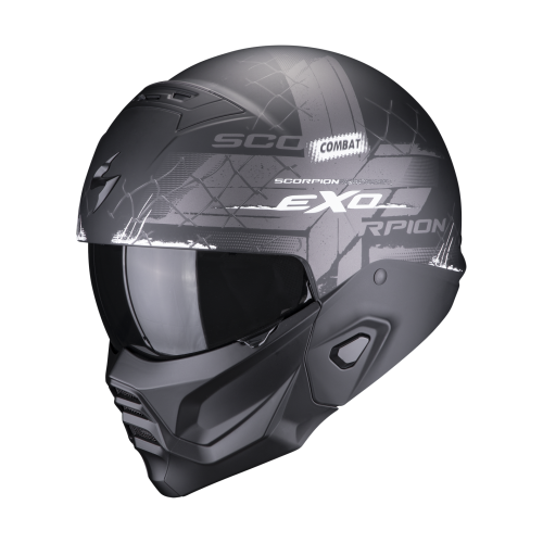 scorpion-casque-modulaire-street-fight-exo-combat-ii-xenon-moto-scooter-noir-mat-blanc