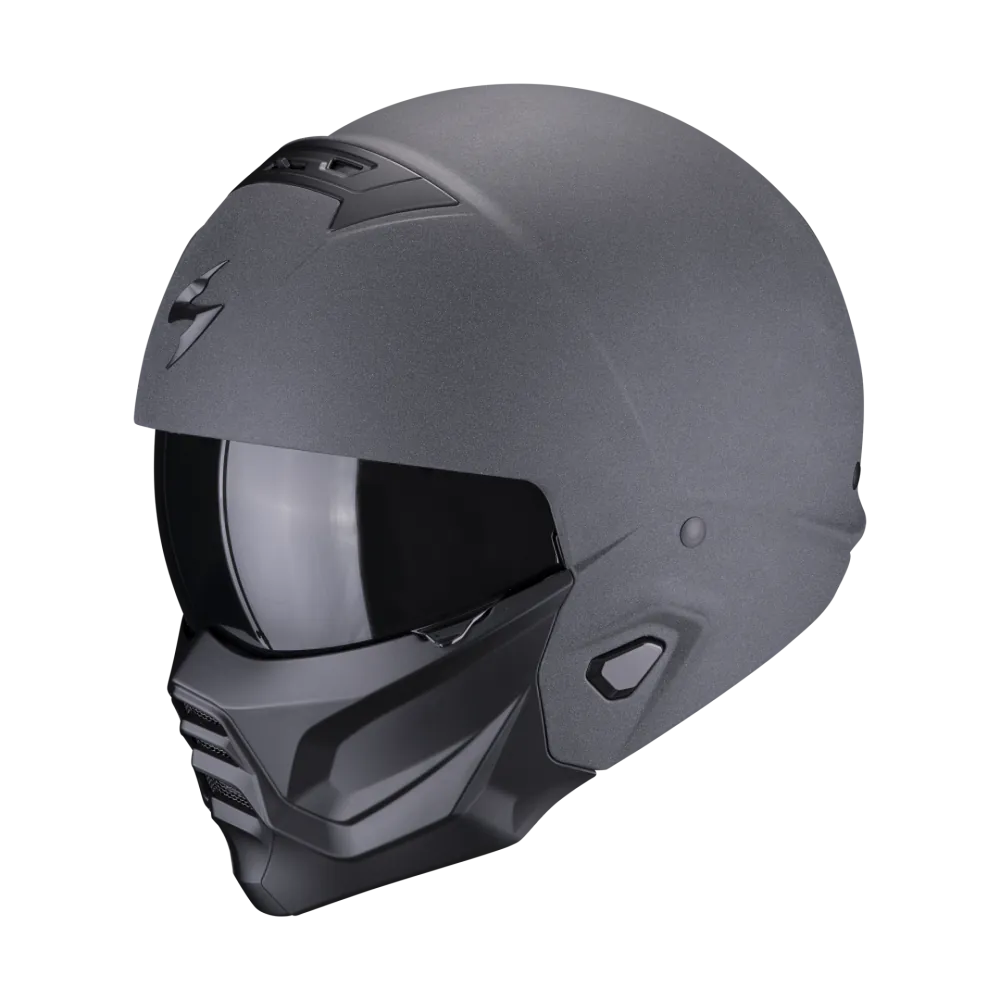 scorpion-casque-modulaire-street-fight-exo-combat-ii-graphite-moto-scooter-gris-fonce