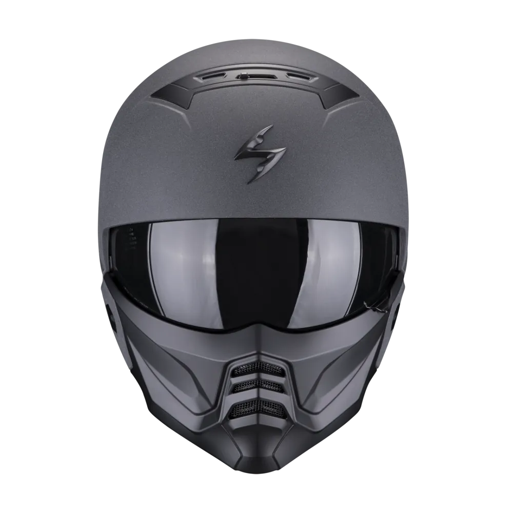 scorpion-casque-modulaire-street-fight-exo-combat-ii-graphite-moto-scooter-gris-fonce