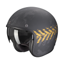 SCORPION casque jet BELFAST EVO NEVADA moto scooter Noir mat Or